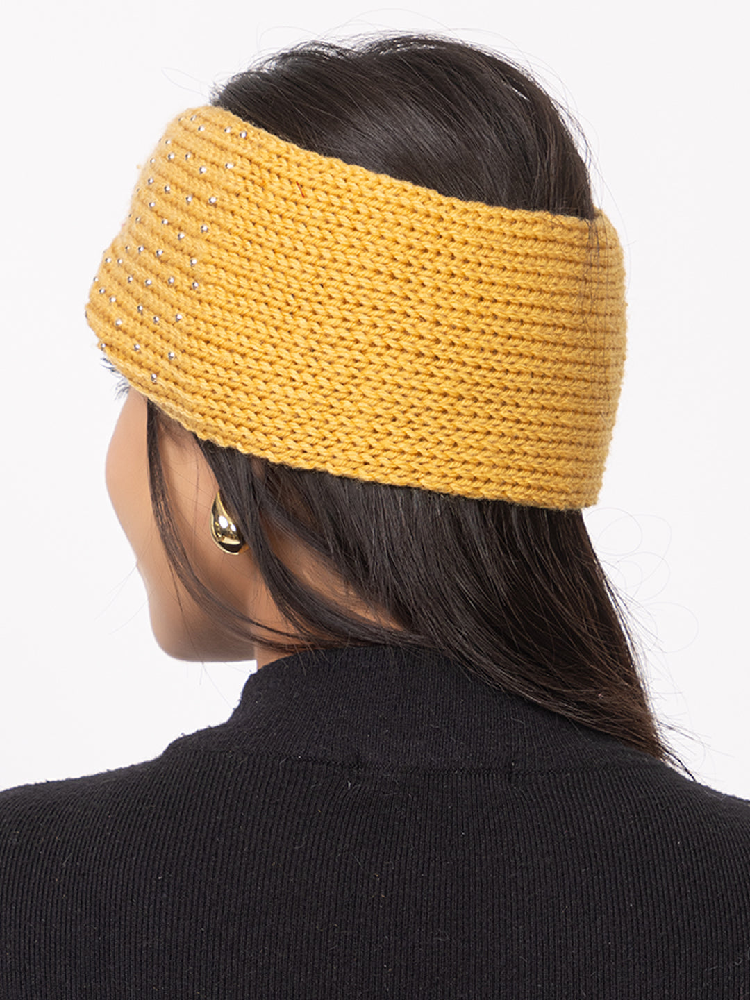 Women Mini Pearl Headband – Yellow