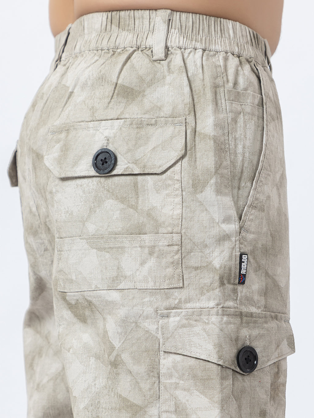 Men's 2-in-1 Camouflage Convertible Cargo Pants - Beige