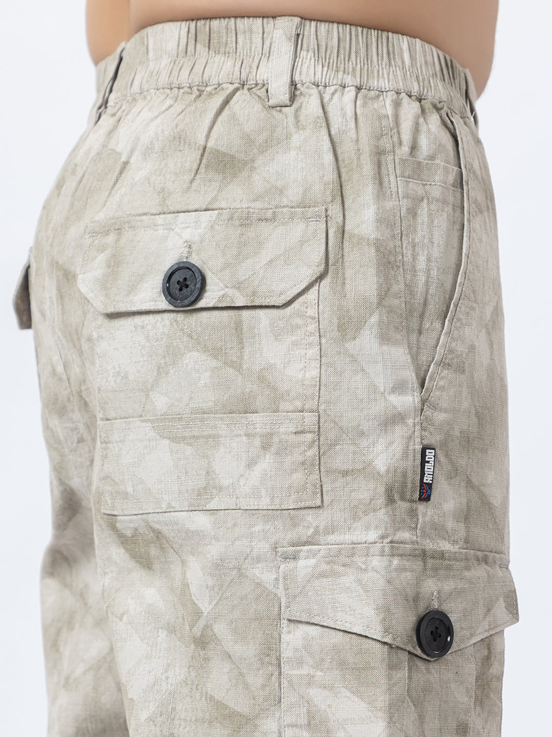 Men's 2-in-1 Camouflage Convertible Cargo Pants - Beige
