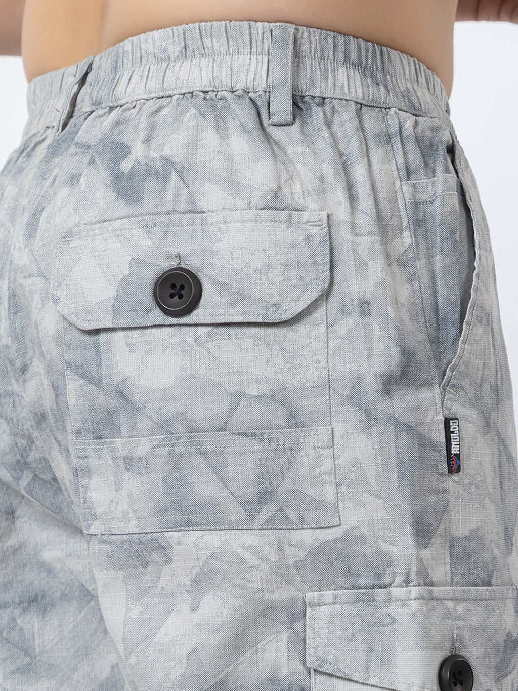 Men's 2-in-1 Camouflage Convertible Cargo Pants - Light Grey
