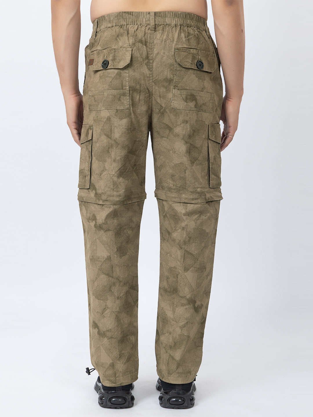 Men's 2-in-1 Camouflage Convertible Cargo Pants - Brown