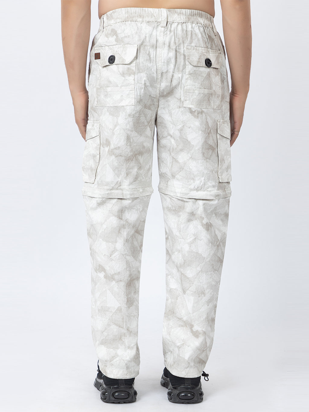 Men's 2-in-1 Camouflage Convertible Cargo Pants - Cream