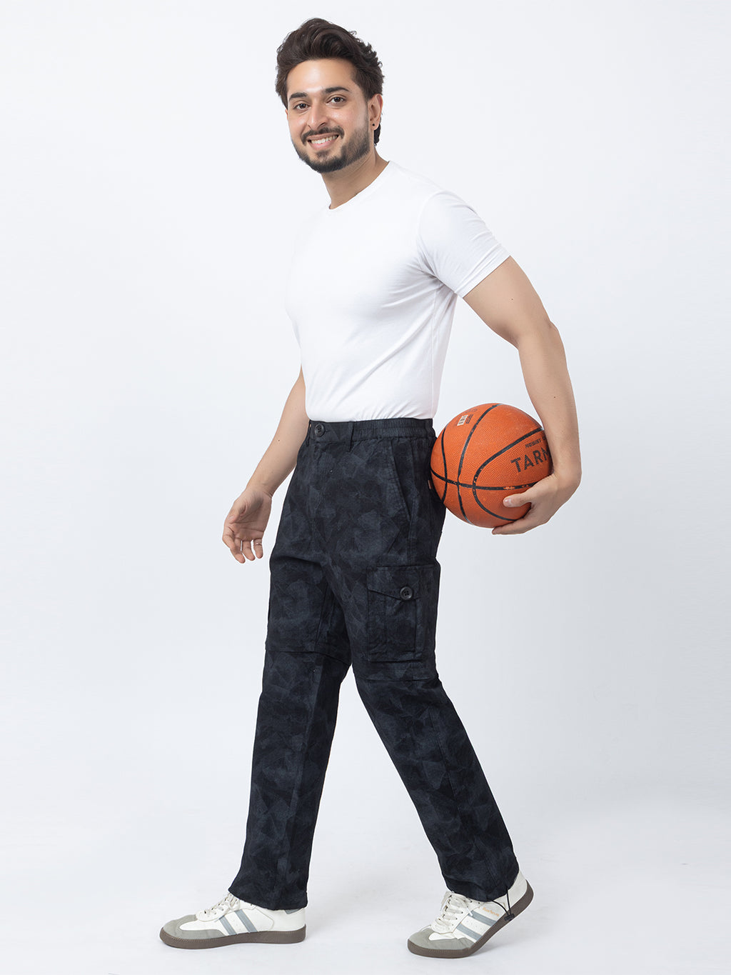 Men's 2-in-1 Camouflage Convertible Cargo Pants - Black