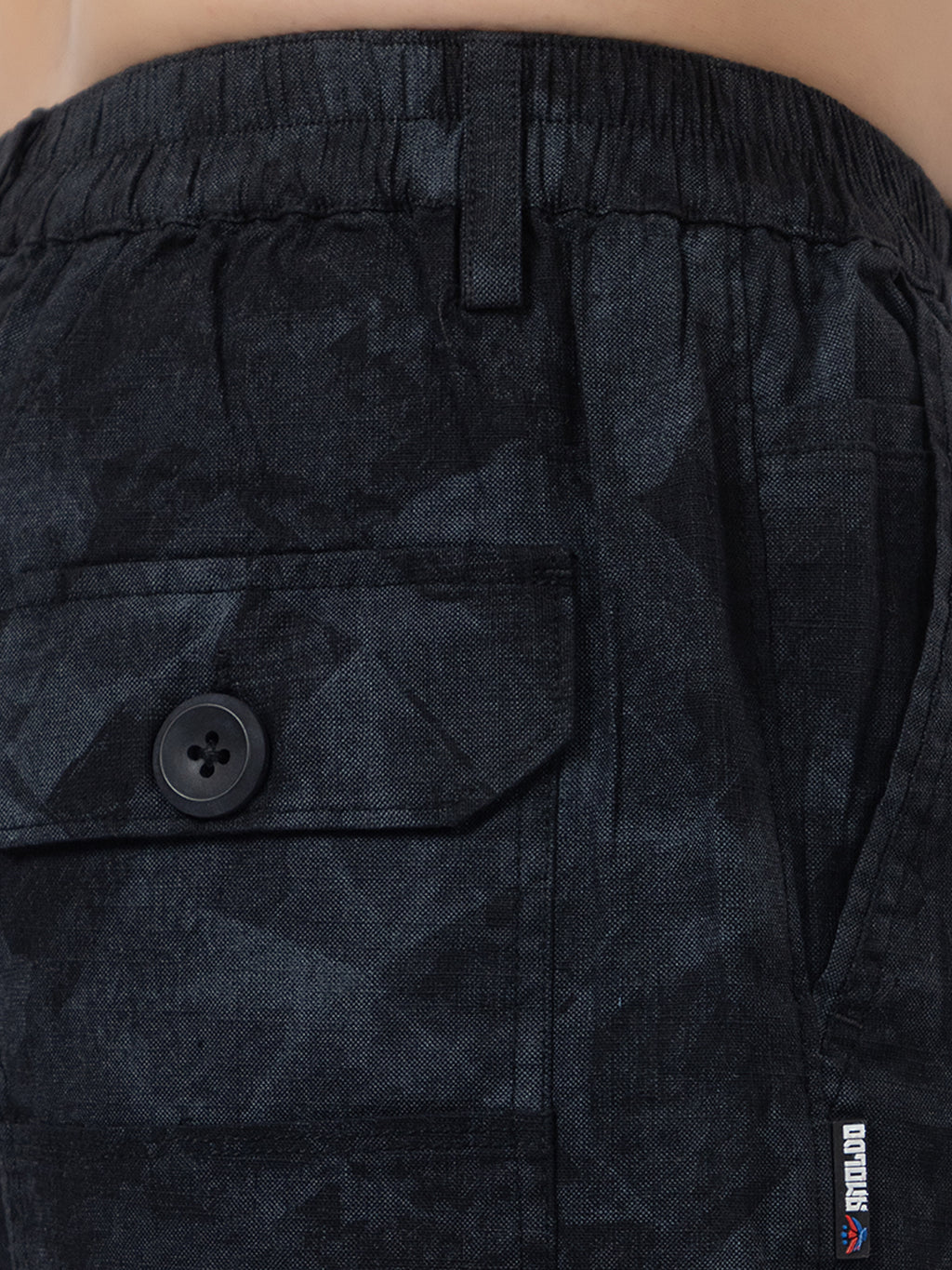 Men's 2-in-1 Camouflage Convertible Cargo Pants - Black
