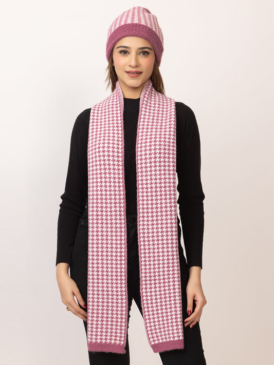 Pink Dots scarf cap combo