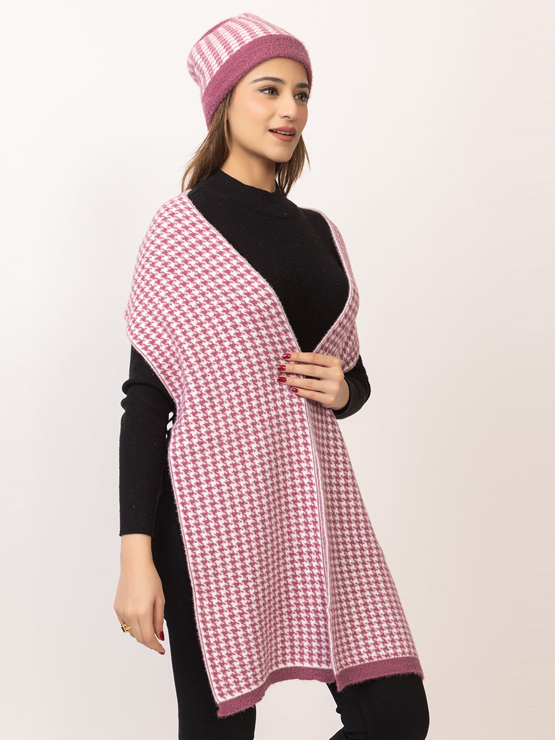 Pink Dots scarf cap combo