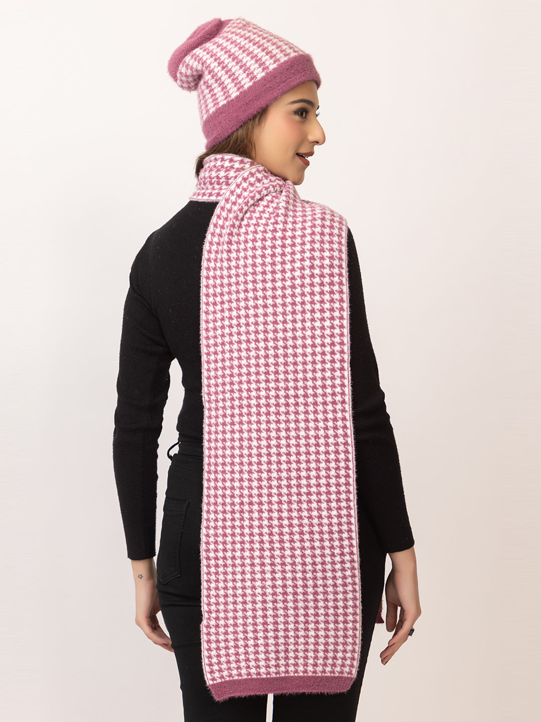 Pink Dots scarf cap combo