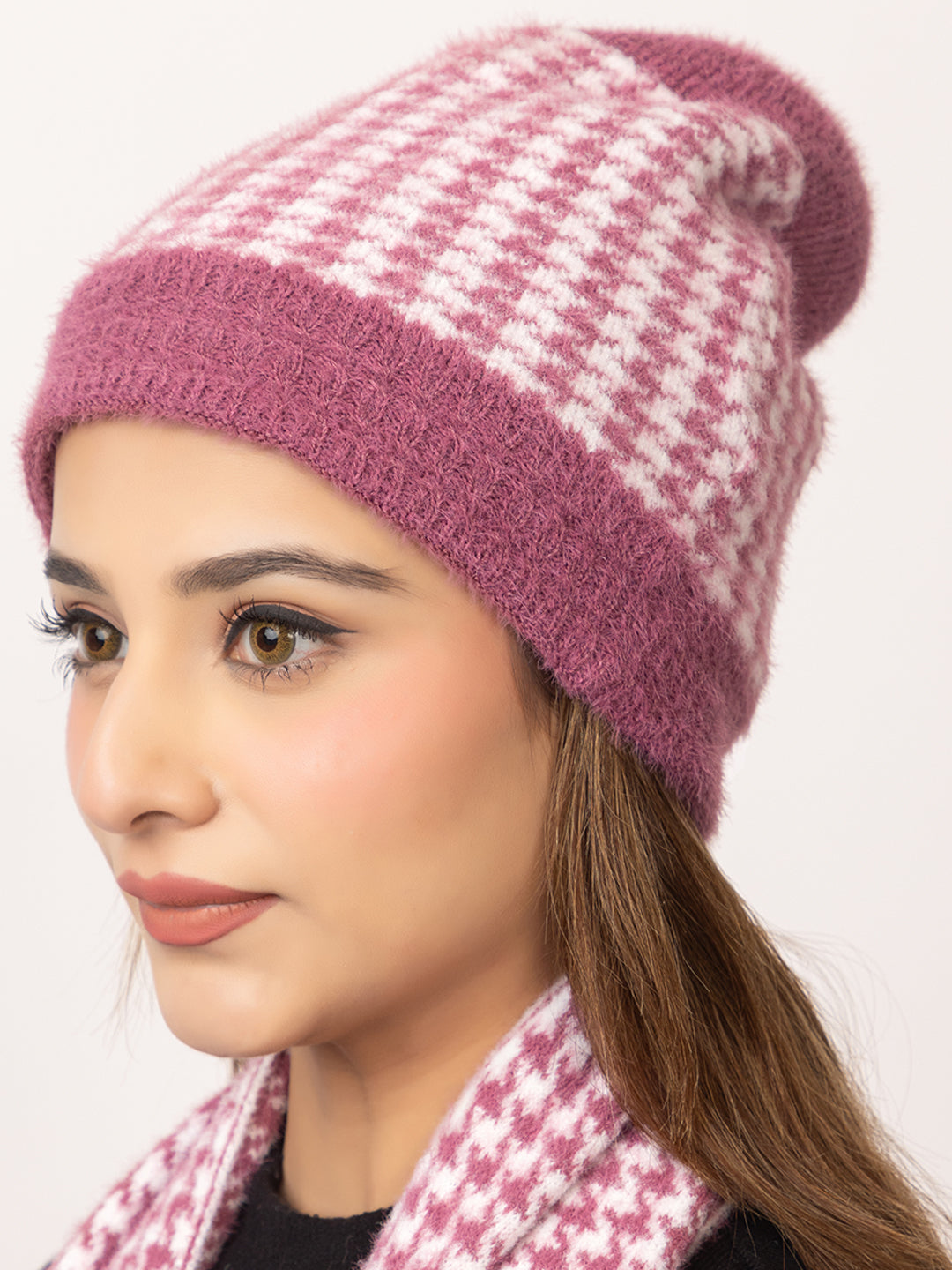 Pink Dots scarf cap combo