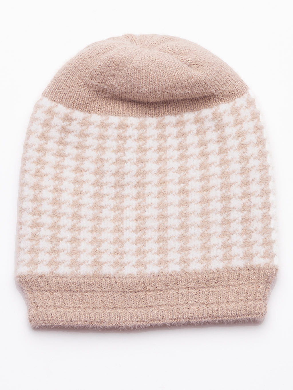 Beige Dots scarf cap combo