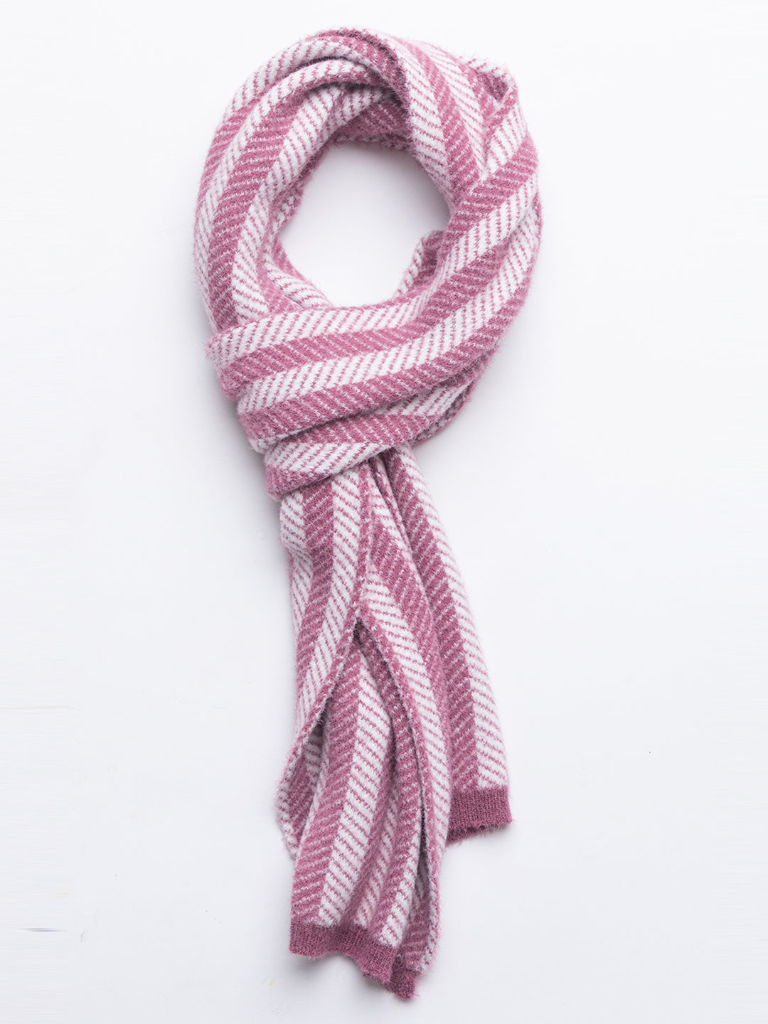 Pink striper scarf cap combo