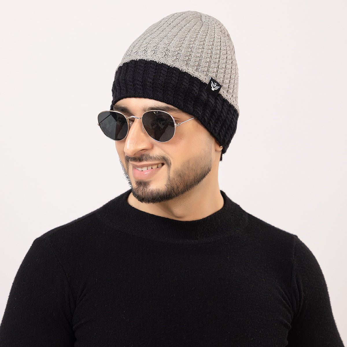Unisex Woolen Winter Cap | Warm Knit Beanie - Grey