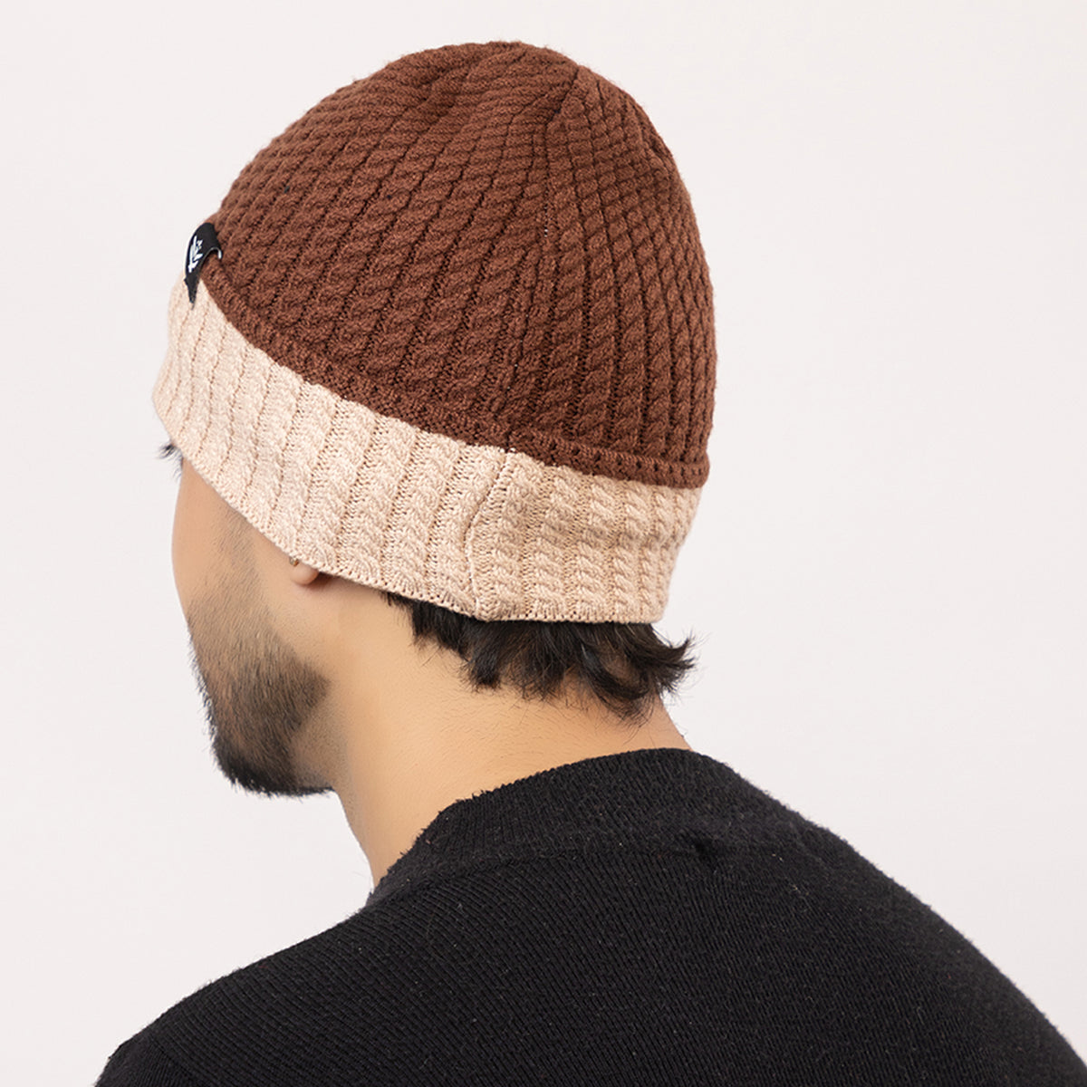Unisex Woolen Winter Cap | Warm Knit Beanie - Brown