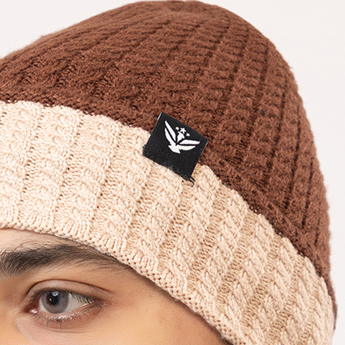 Unisex Woolen Winter Cap | Warm Knit Beanie - Brown