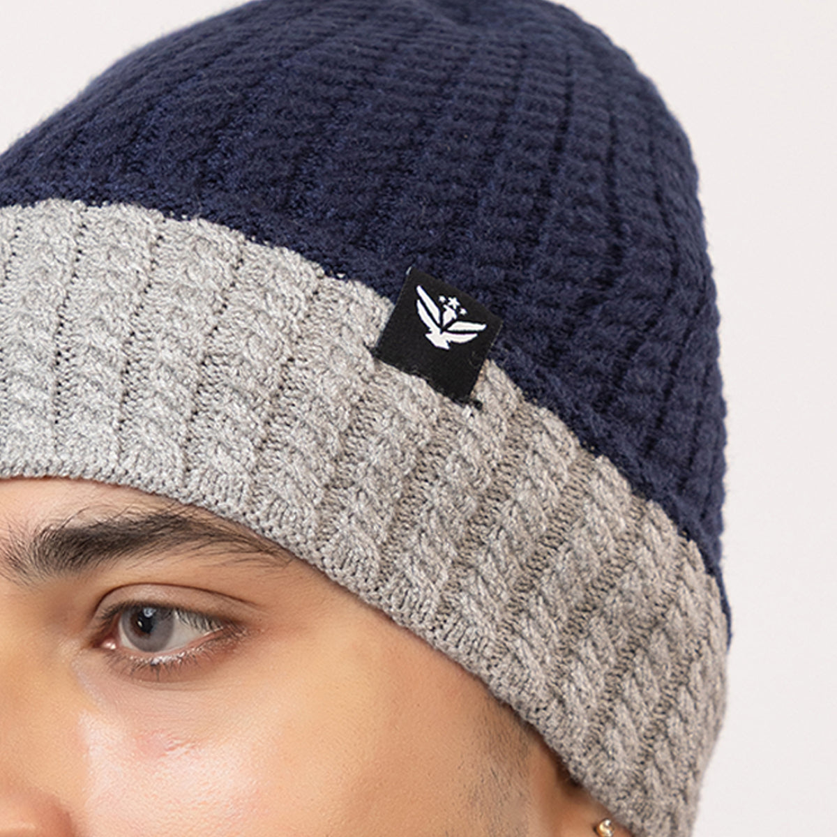 Unisex Woolen Winter Cap | Warm Knit Beanie - Dark Blue