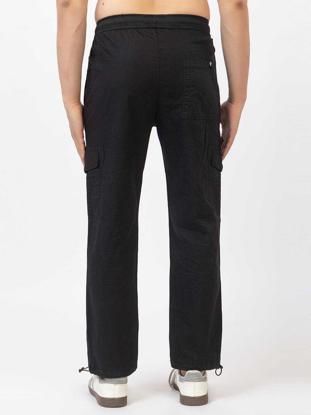 Men's Straight Fit Cargo Pants - Black