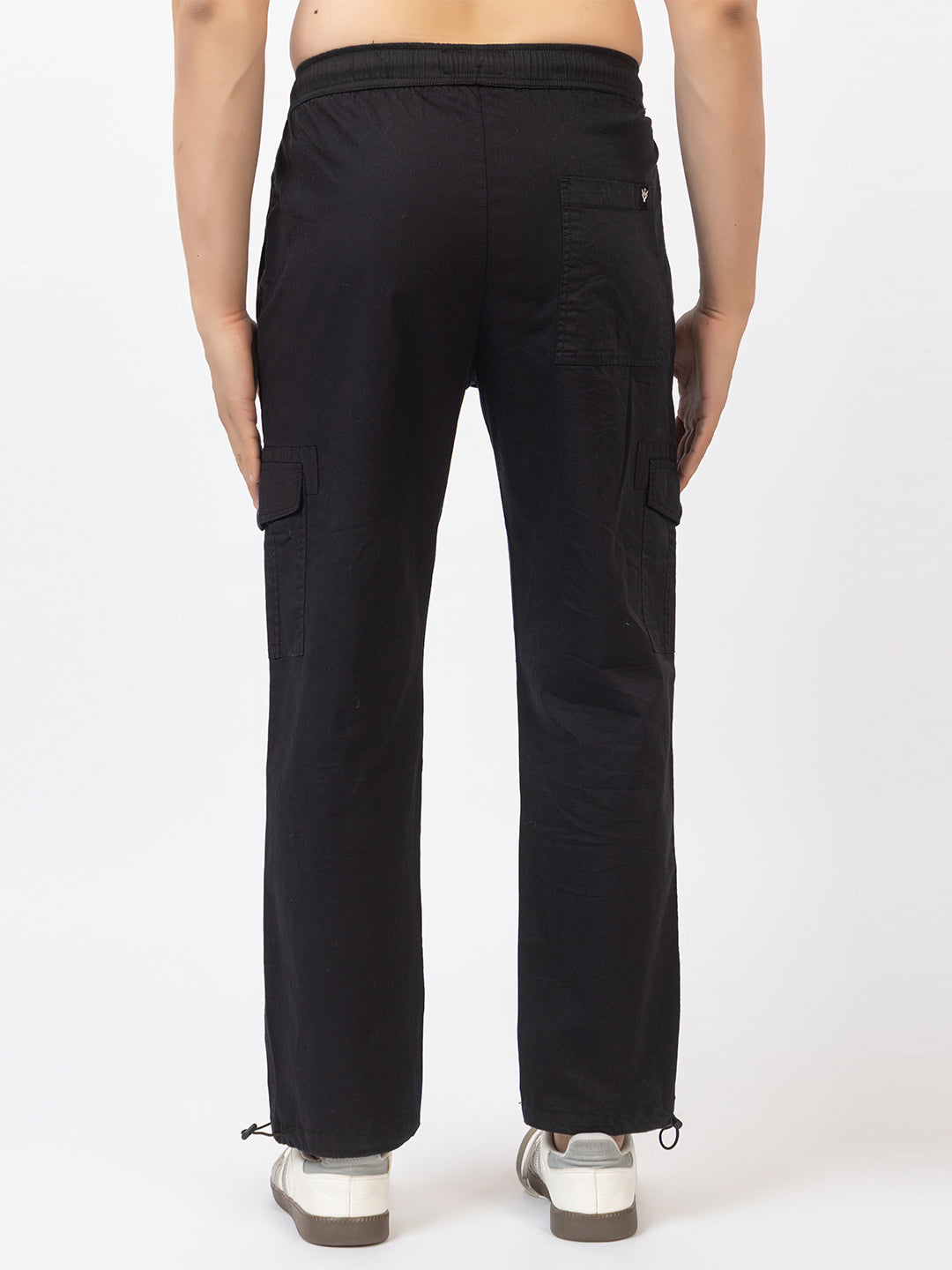 Men's Straight Fit Cargo Pants - Black