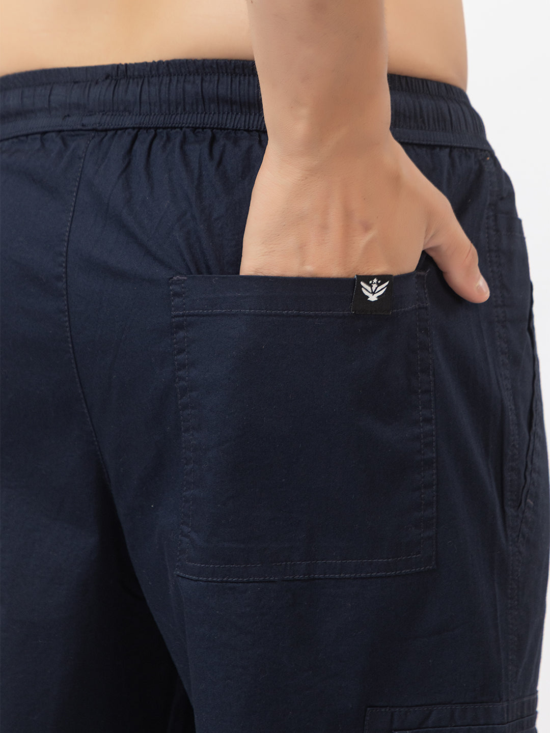 Men's Straight Fit Cargo Pants - Navy Blue