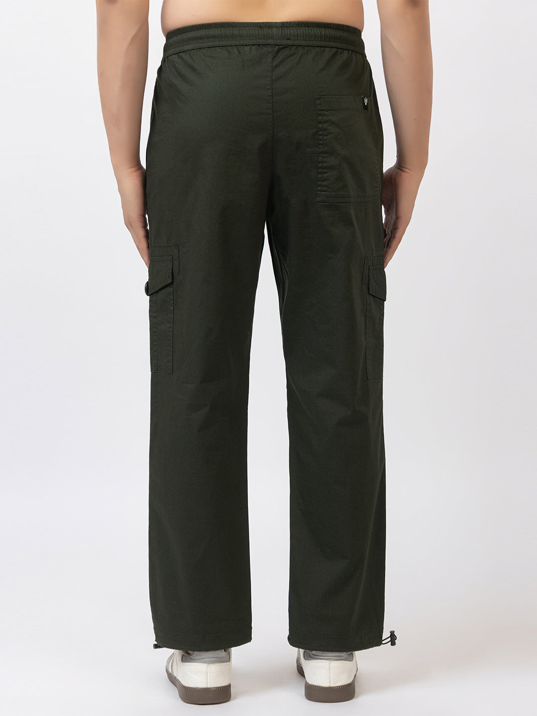 Men's Straight Fit Cargo Pants - Olive Green
