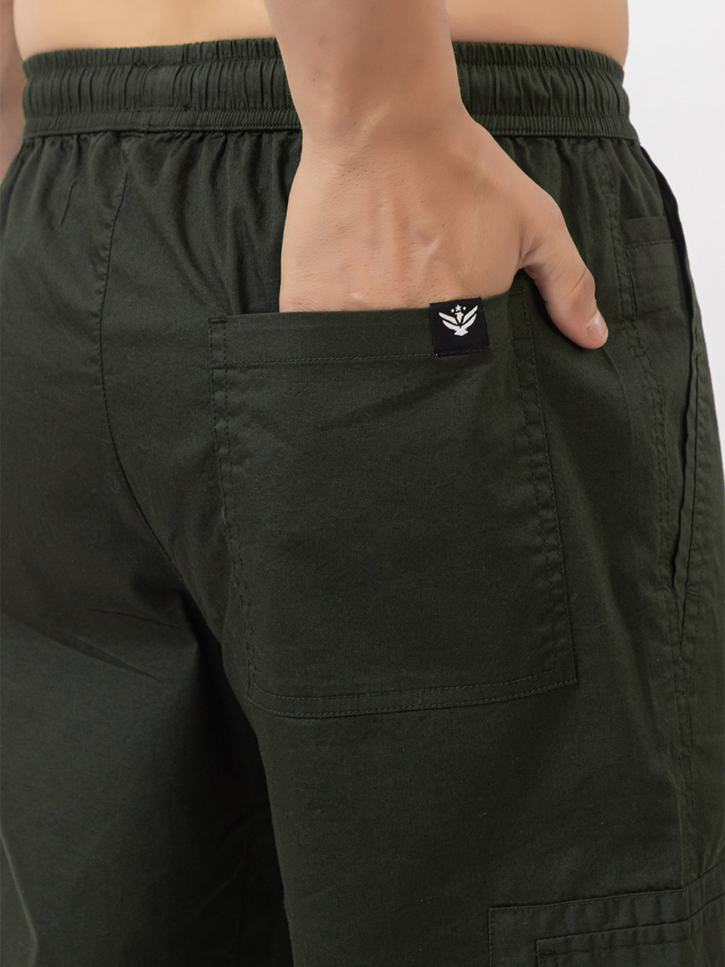 Men's Straight Fit Cargo Pants - Olive Green