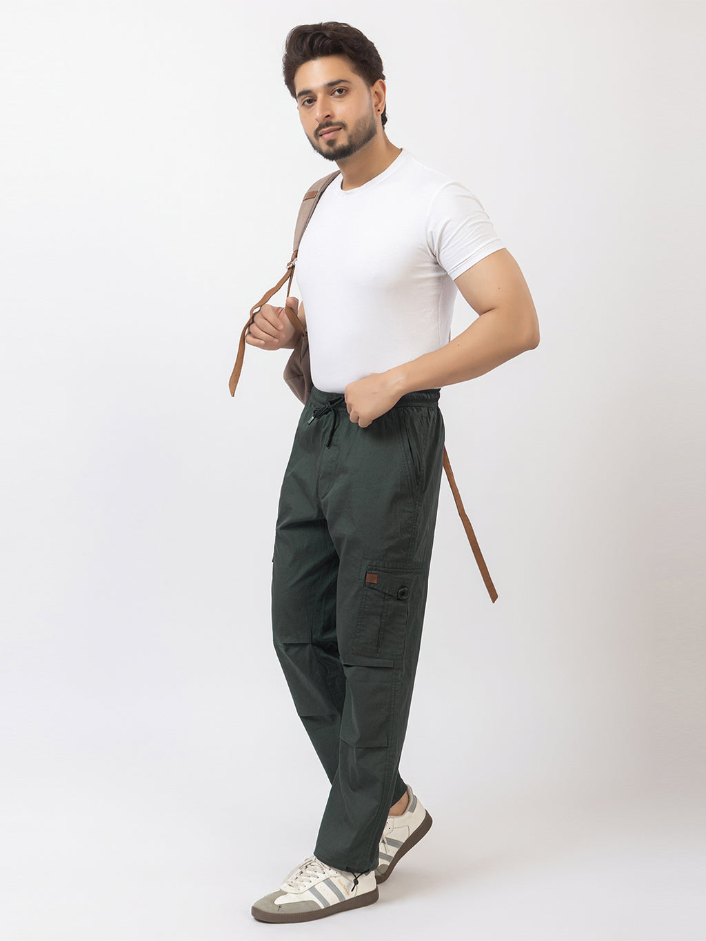 Men's Straight Fit Cargo Pants - Dark Grey
