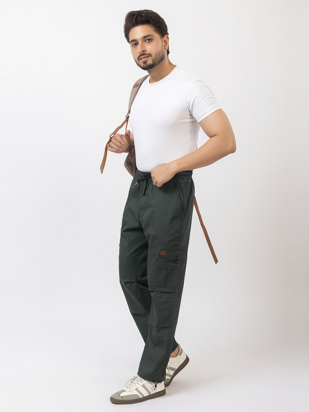 Men's Straight Fit Cargo Pants - Dark Grey
