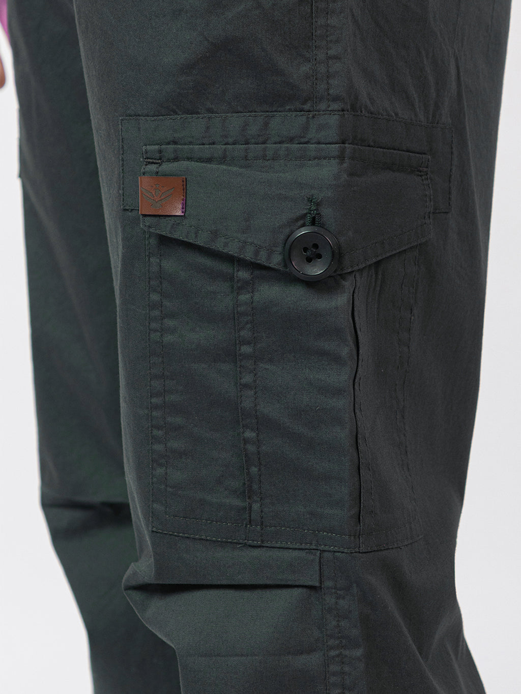 Men's Straight Fit Cargo Pants - Dark Grey