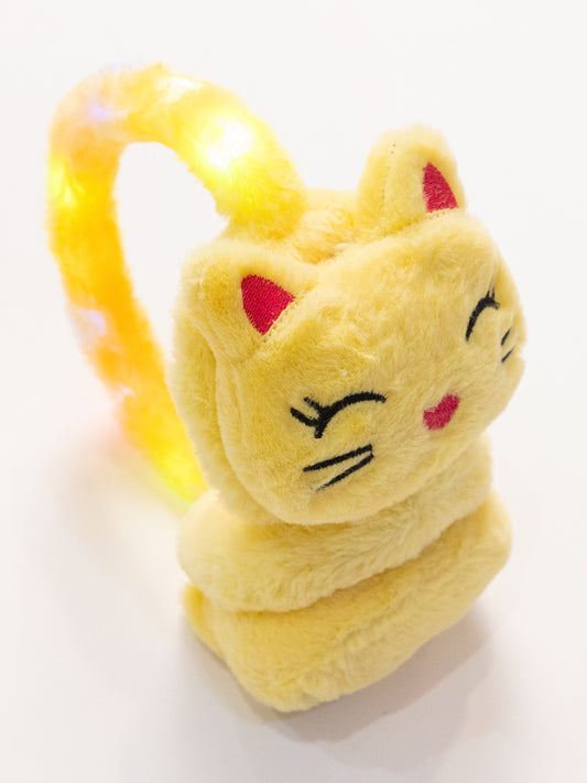 Yellow Cat Earmuffs with LED Lights