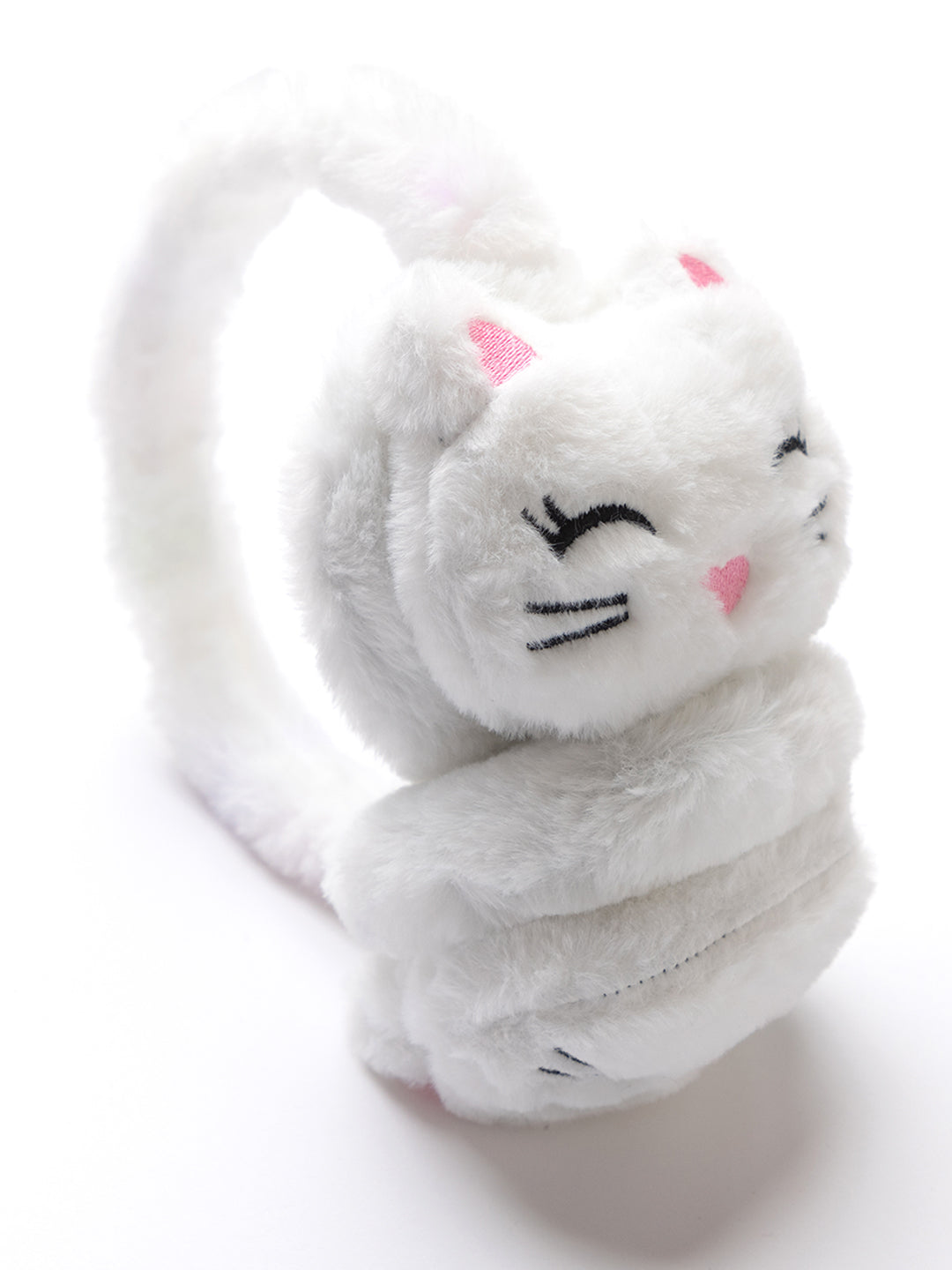 White Cat Earmuffs with LED Lights