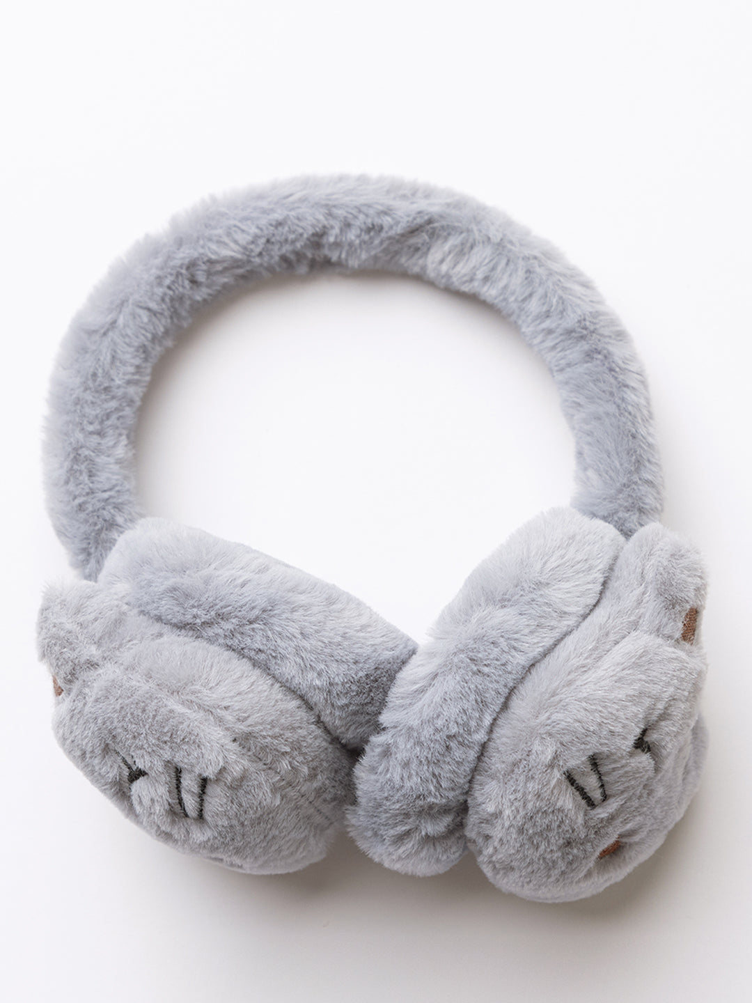 Grey Cat Earmuffs with LED Lights