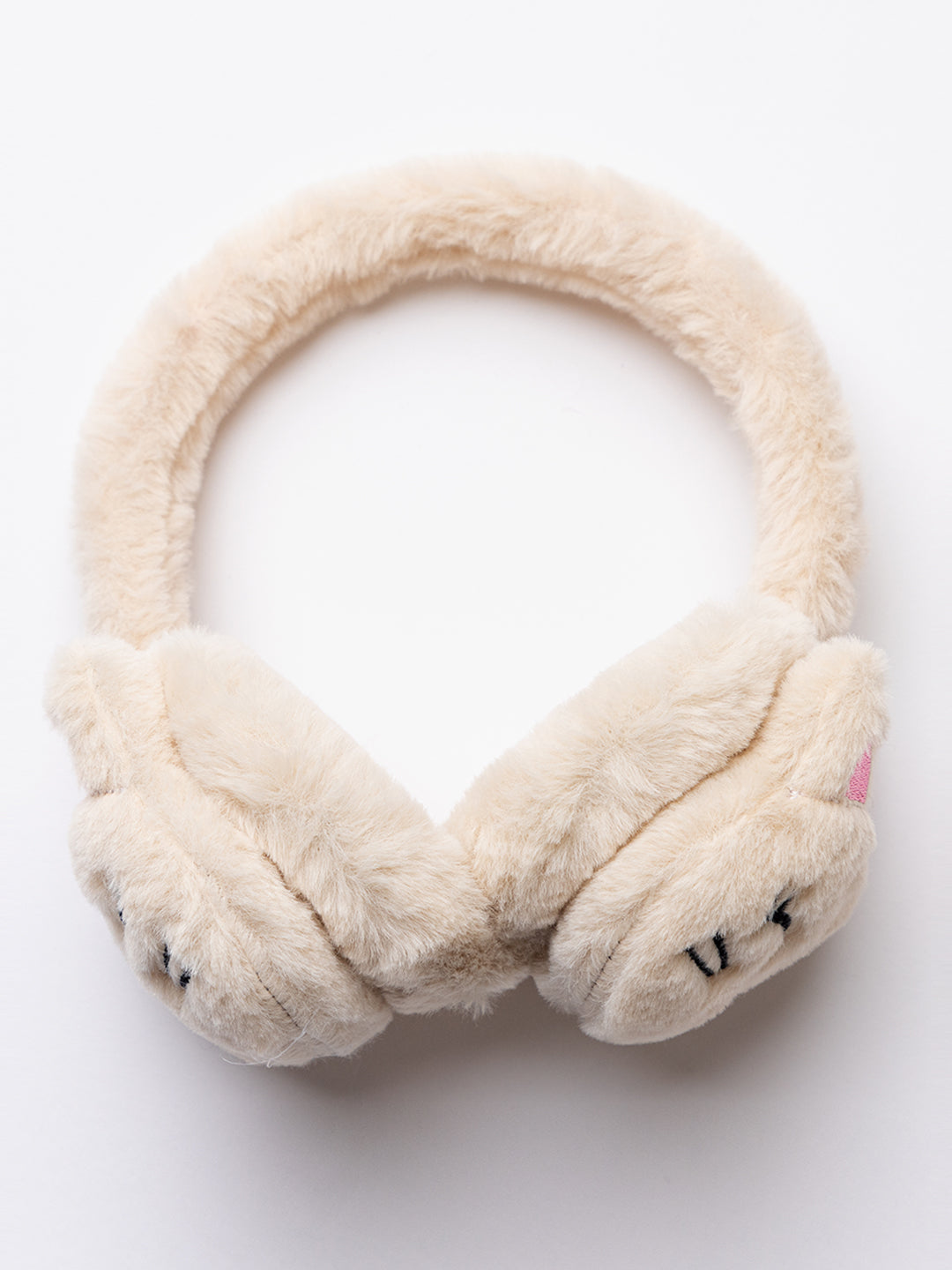 Cream Cat Earmuffs with LED Lights