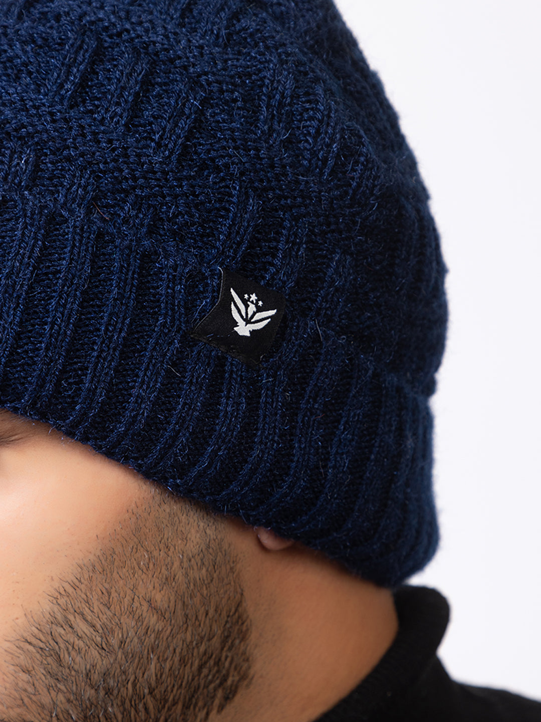 Navy criss-cross cap