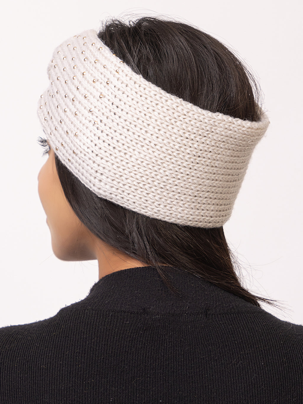 Women Mini Pearl Headband – White