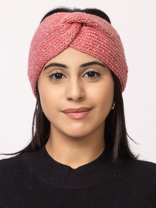 Women Mini Pearl Headband – Pink