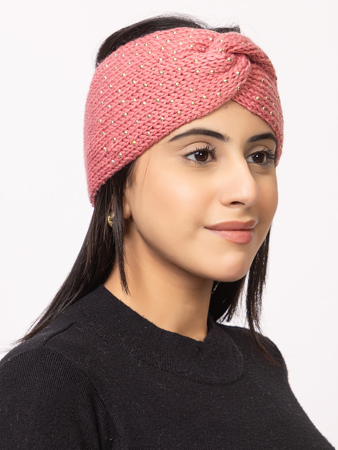 Women Mini Pearl Headband – Pink