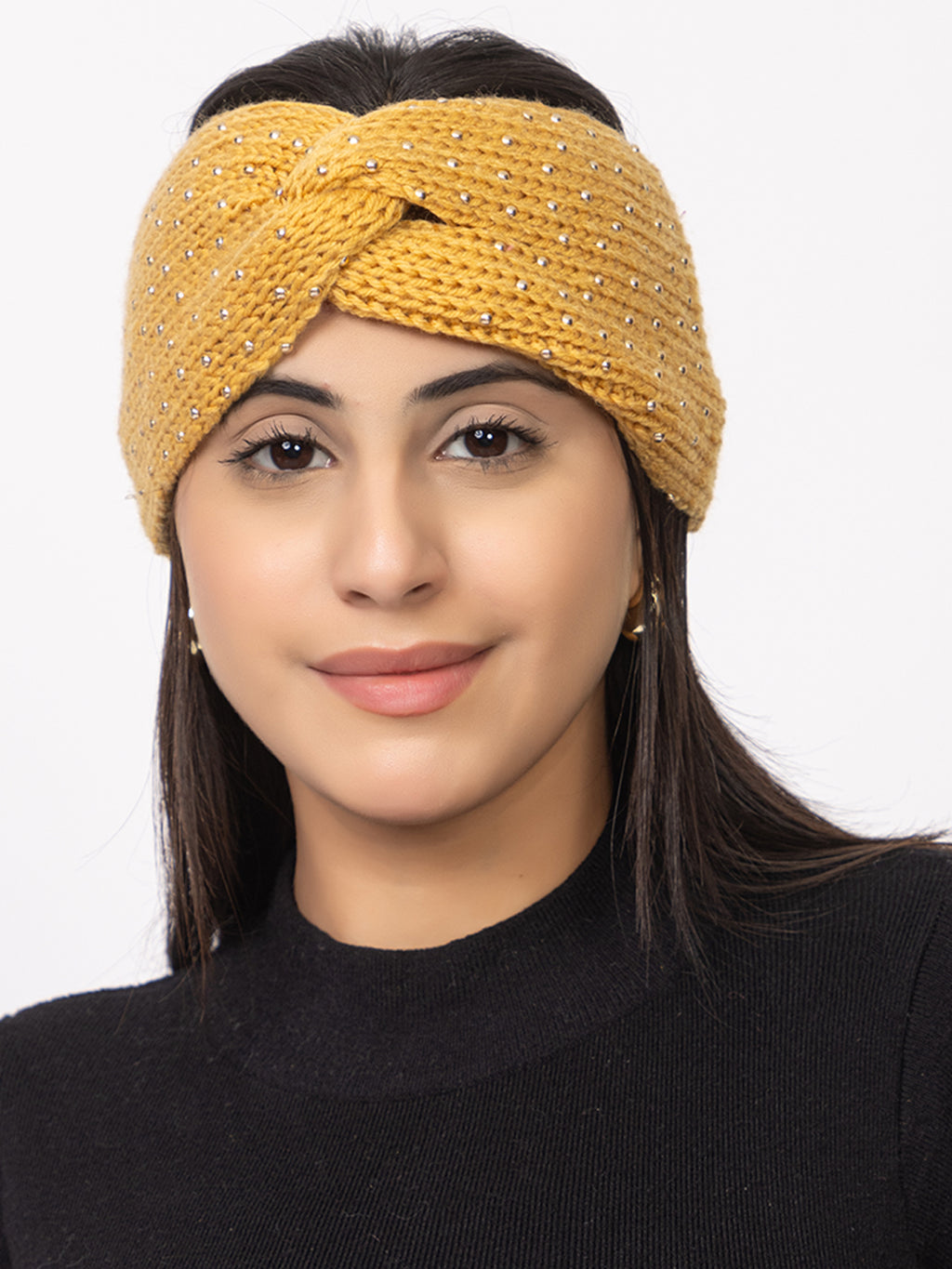 Women Mini Pearl Headband – Yellow