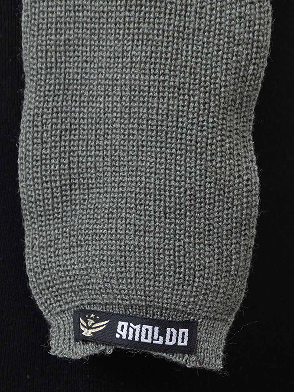 AMOLDO Women's Wool Beanie Fleece Cap with Attached Scarf- Grey