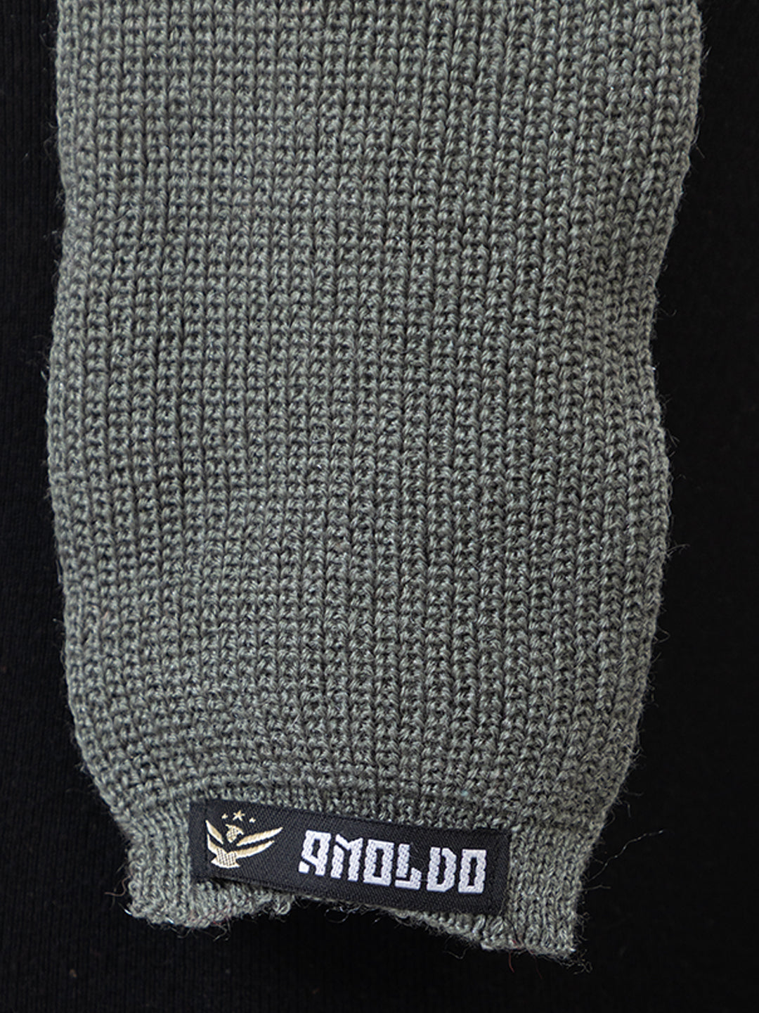 AMOLDO Women's Wool Beanie Fleece Cap with Attached Scarf- Grey