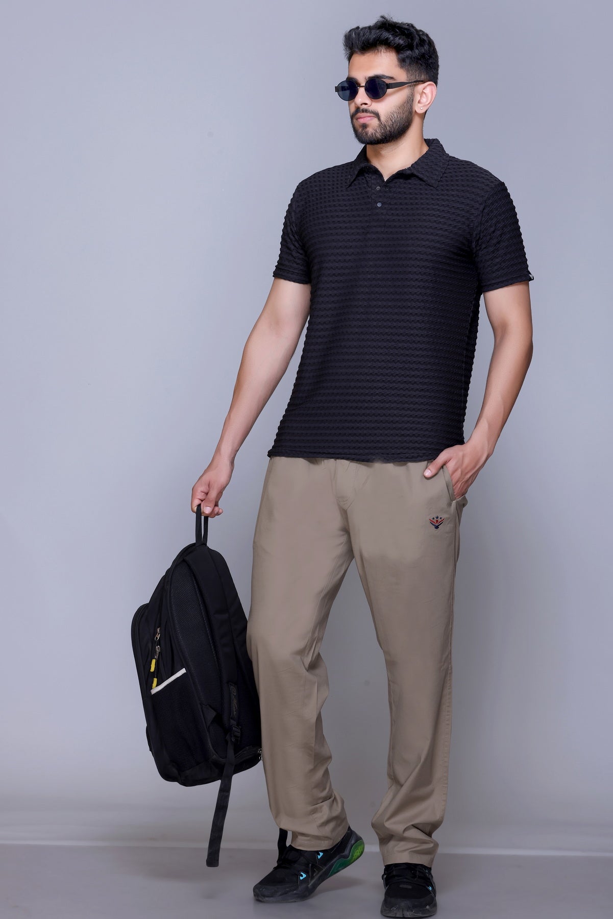 men's casual trousers, stretch trousers, regular fit trousers, Lightweight, everyday wear trousers