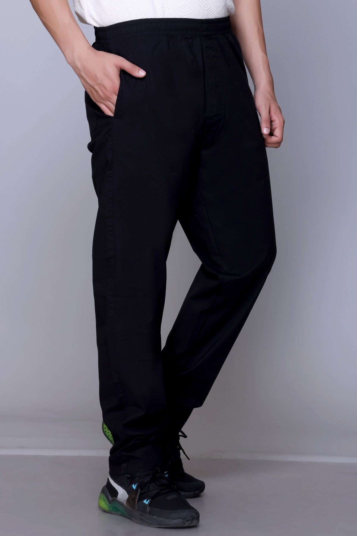 men's casual trousers, stretch trousers, regular fit trousers, Lightweight, everyday wear trousers