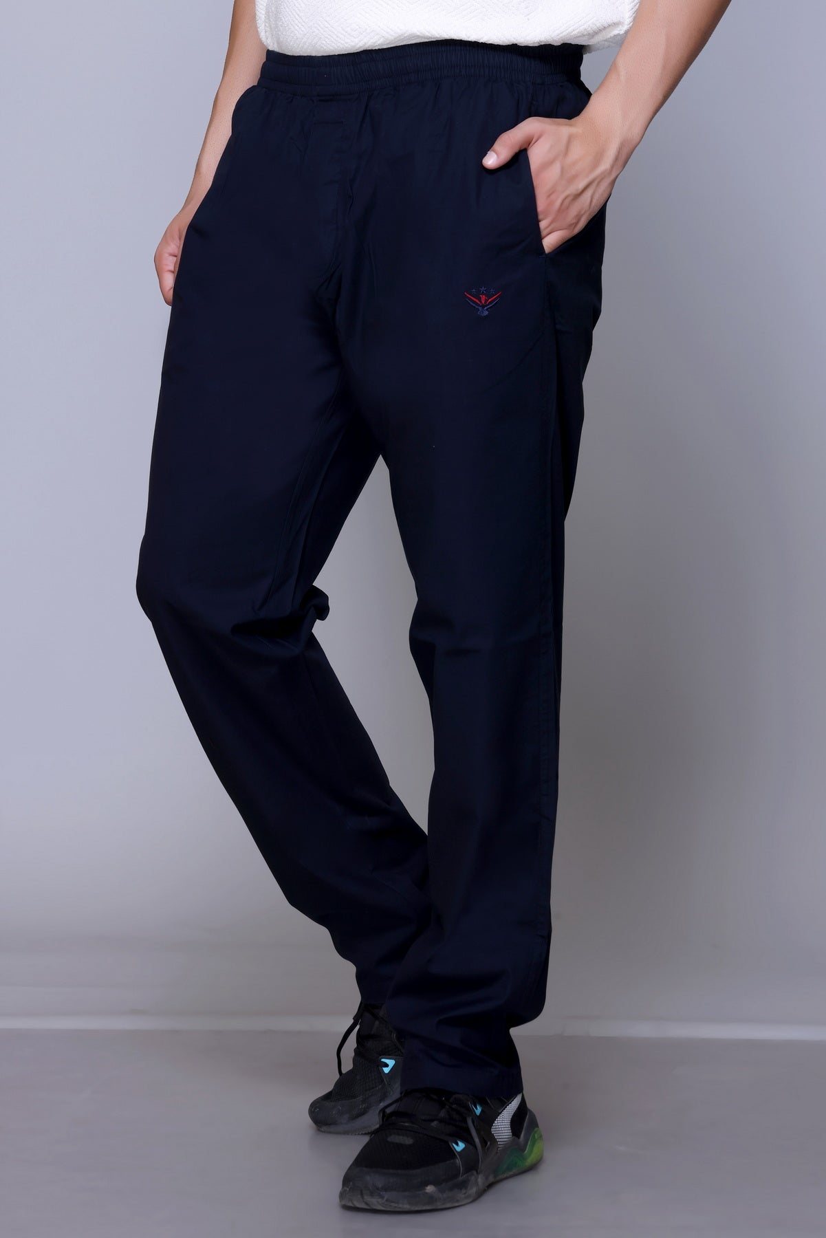 Men's Regular Fit Lightweight Casual Trousers - Navy