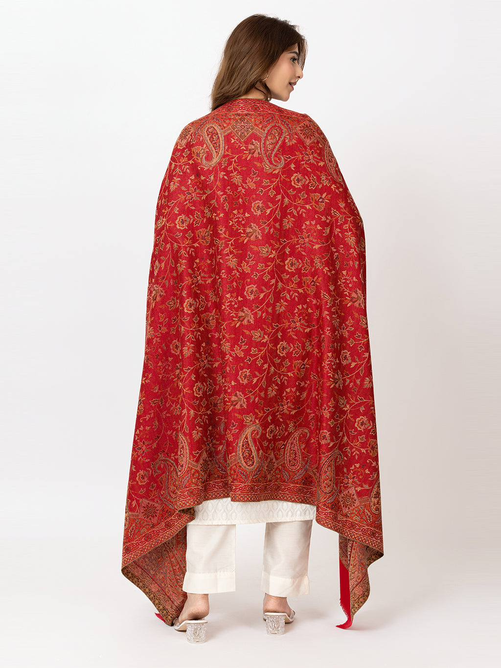 Angaara Shawl - Red