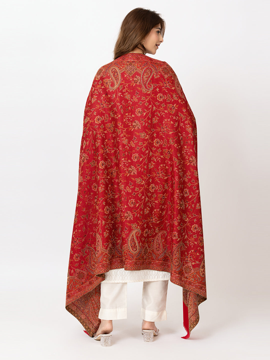 Angaara Shawl - Red
