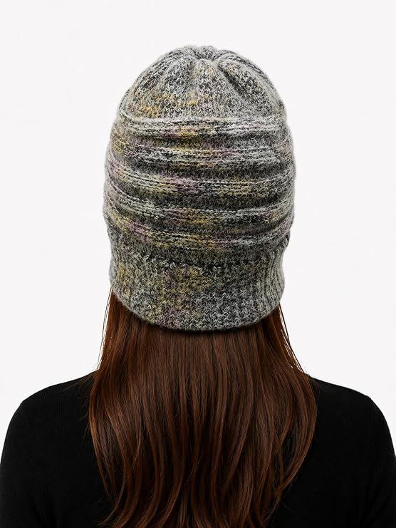 AMOLDO Women’s Knitted Beanie Cap – Soft Warm Winter Hat - Black