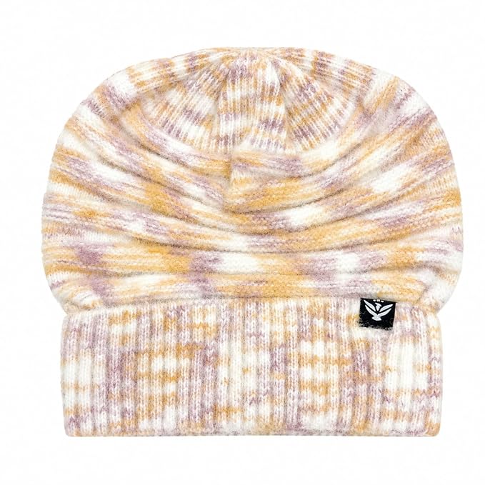 AMOLDO Women’s Knitted Beanie Cap – Soft Warm Winter Hat - Yellow