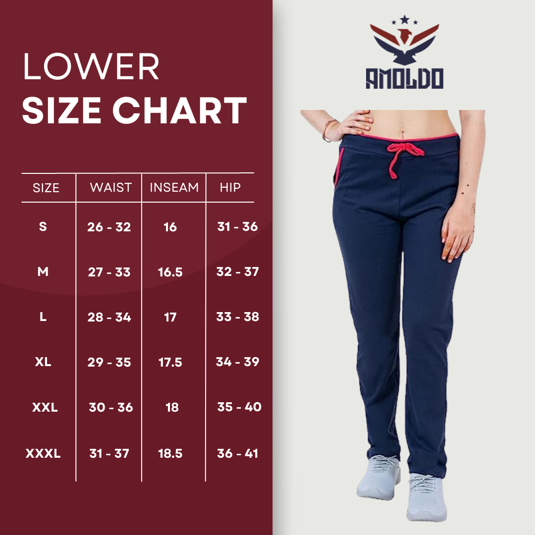 Women's Cotton Sports Lower- Navy | AMOLDO