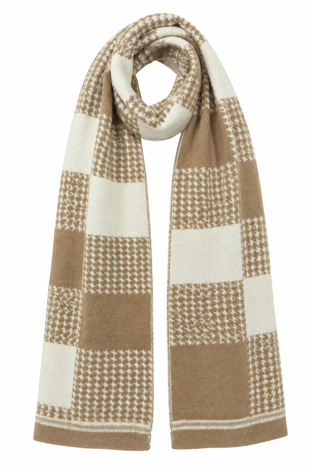Unisex Winter Muffler Scarf for Men and Women with Checkered Pattern | Brown