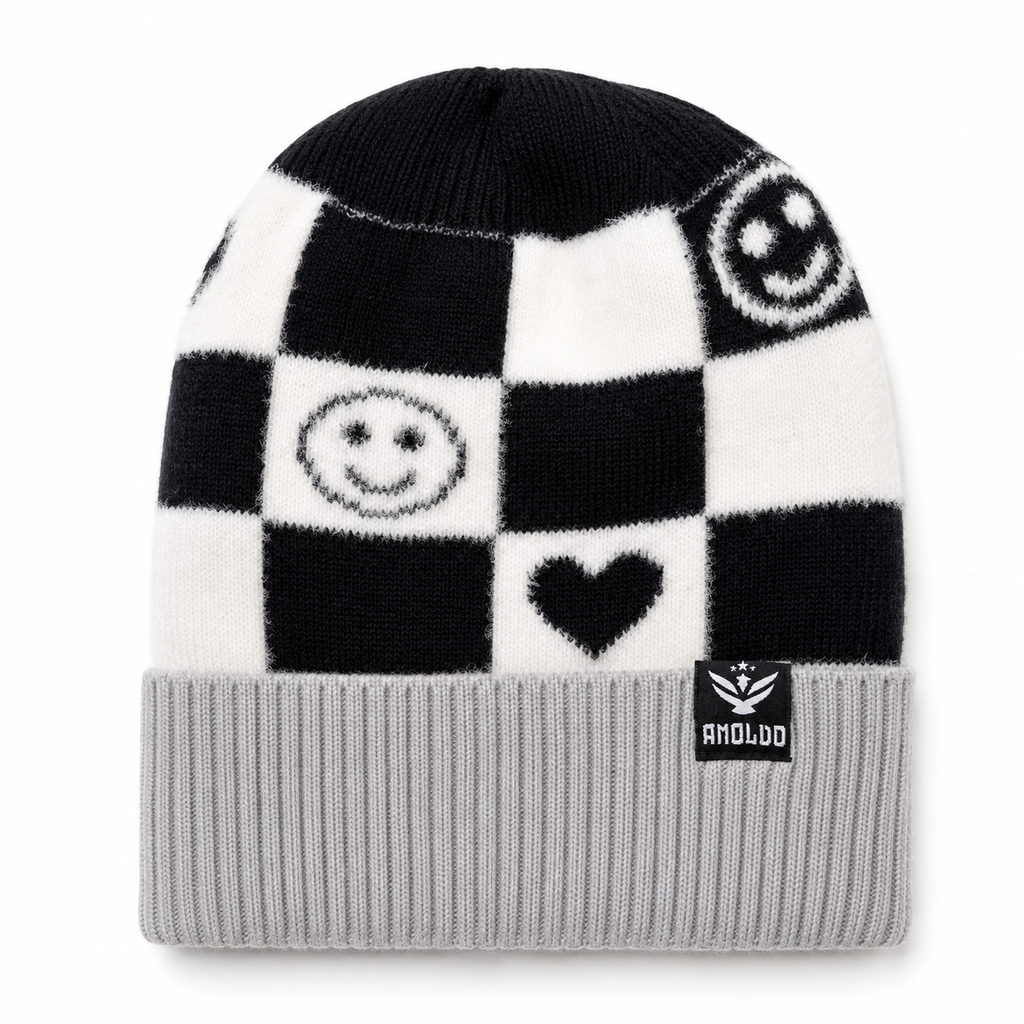AMOLDO Kids Knitted Beanie Cap & Muffler Set | Winter Cap & Scarf