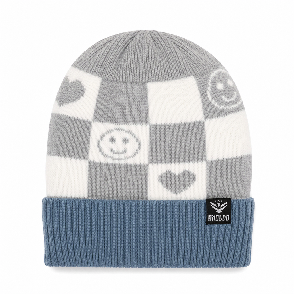 AMOLDO Kids Knitted Beanie Cap & Muffler Set | Winter Cap & Scarf