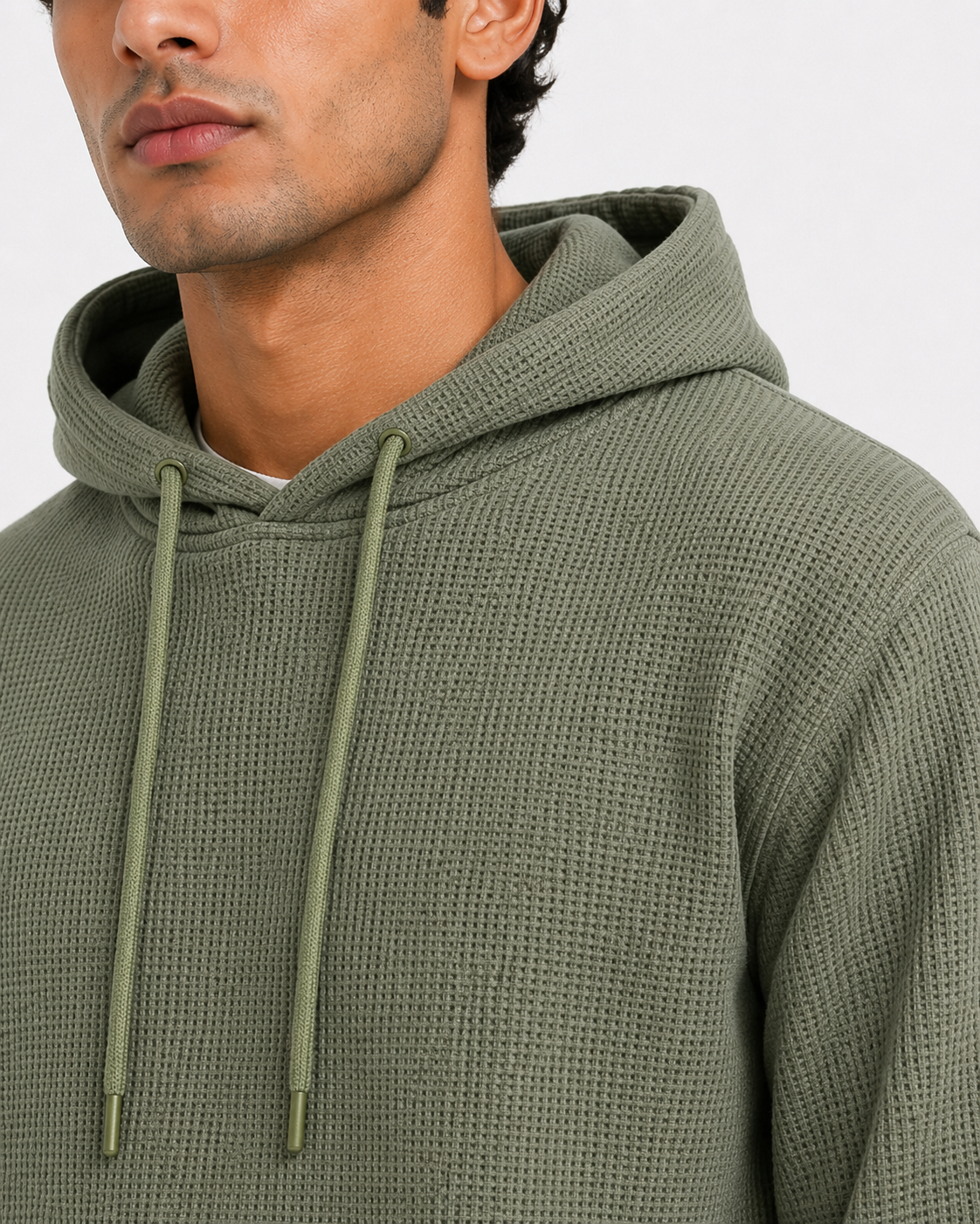Men's Textured Pullover Hoodie with Kangaroo Pocket