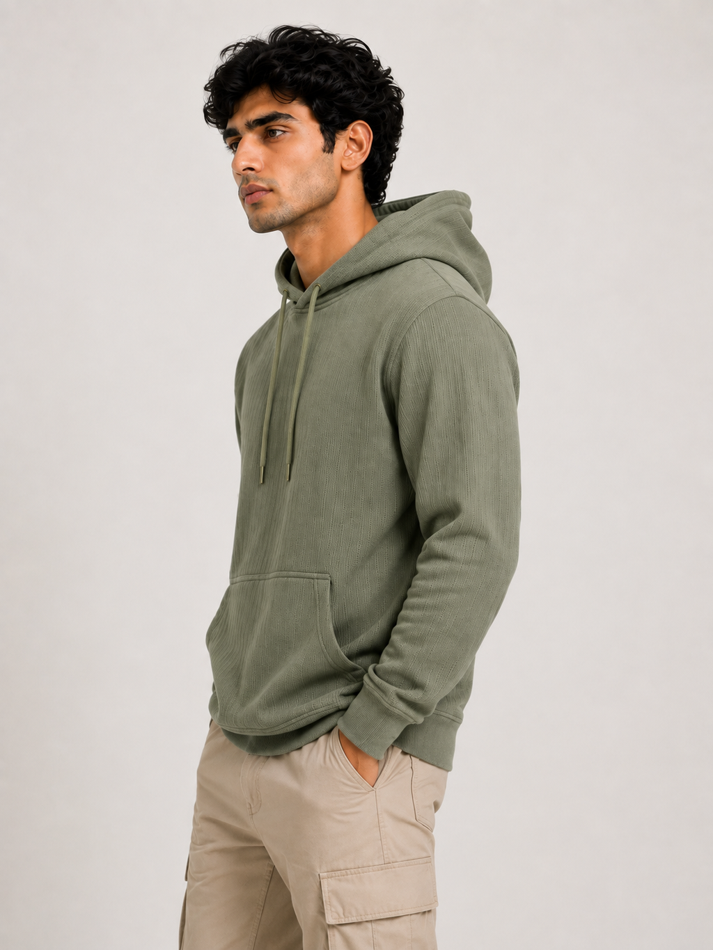 Men's Full Sleeve Hoodie with Kangaroo Pocket